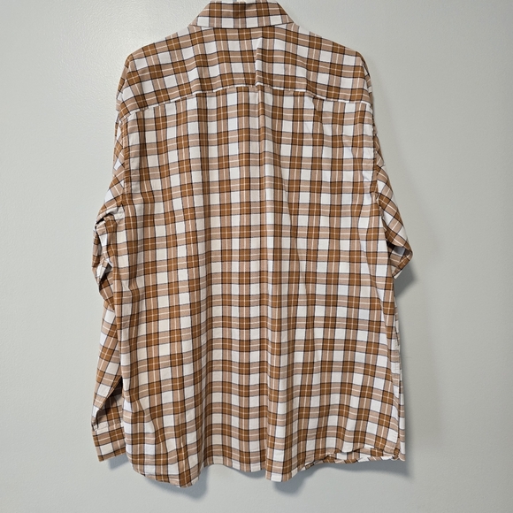 Men's Linea Uomo LU 3XLT Plaid Long Sleeve Button-Button-Down Shirt - Picture 5 of 7